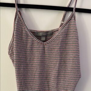 Red, White, and Blue Fitted Camisole Sleeveless Crop Top